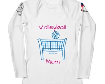 Volleyball Mom Women&#39;s Rash Guard