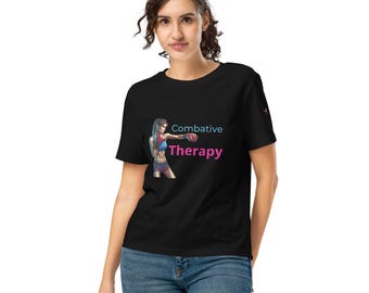 Combat Therapy Women’s graphic organic ribbed neck t-shirt