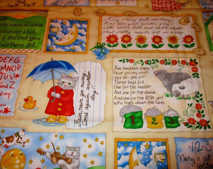 Nursery Rhymes Package by Northcott Fabrics #2591, Vintage, Out of ...