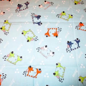 Tissu de golf vintage « Hole In One », 2 tissus et 1 panneau, épuisé, rare 100 % coton. Vendu au panneau ou 1/2 mètre