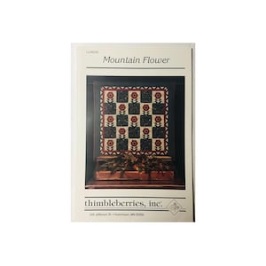 Thimbleberries Mountain Flower LJ92233 by Lynette Jensen. Quilt/Sewing Pattern. Finished size 42" x 42".