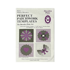 MARTI MICHELL Dresden Plate Set Perfect Patchwork Templates-4 Pcs Cut 6 Shapes-7", 10 1/2" and 12" Dresden Plates For 9", 12" and 15" Blocks