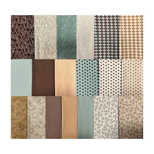 Peut inclure: Un assortiment d'échantillons de tissu aux motifs et couleurs variés. Les échantillons présentent des pois, des losanges et des motifs floraux. Les couleurs incluent le marron, le bleu, le beige et le blanc. Certains échantillons ont un aspect texturé, d'autres sont lisses.