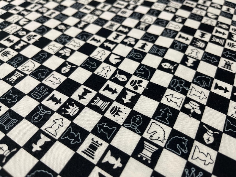 Chess Quilt Pattern CHESS PIECES Timeless Tresures Fabrics 2006 - 100% Cotton Quilt Fabric ...