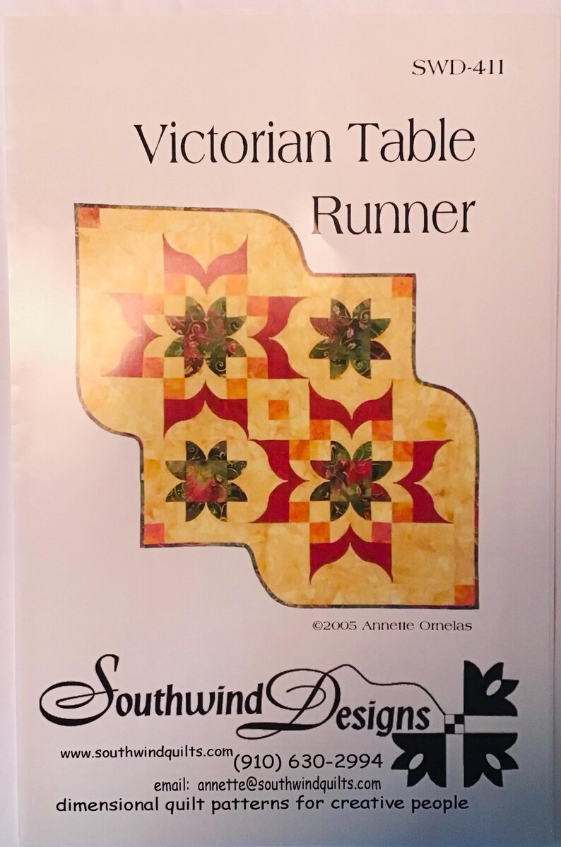 Victorian Table Runner by Southwind Designs Quilt/sewing Pattern - Etsy