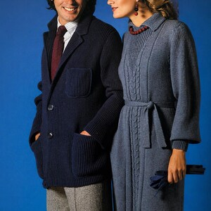 Vintage Strickmuster - Blazer mit Ripsband und Taschen