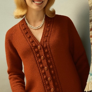 Patroon vintage raglanvest grote maten: jaren 70 mod Knit (pdf-patroon)