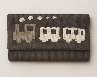 Patrón de tejido de tren vintage en PDF: Bolso de mano retro (descarga digital)