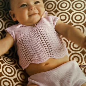 Three baby vest singlet designs newborn to 3 months knitting patterns  Pdf download
