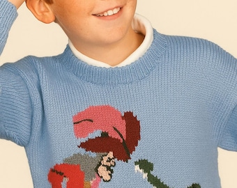 Peter Pan Captain Hook Sweater Knitting Pattern, Disney Fun Knits (PDF Pattern)