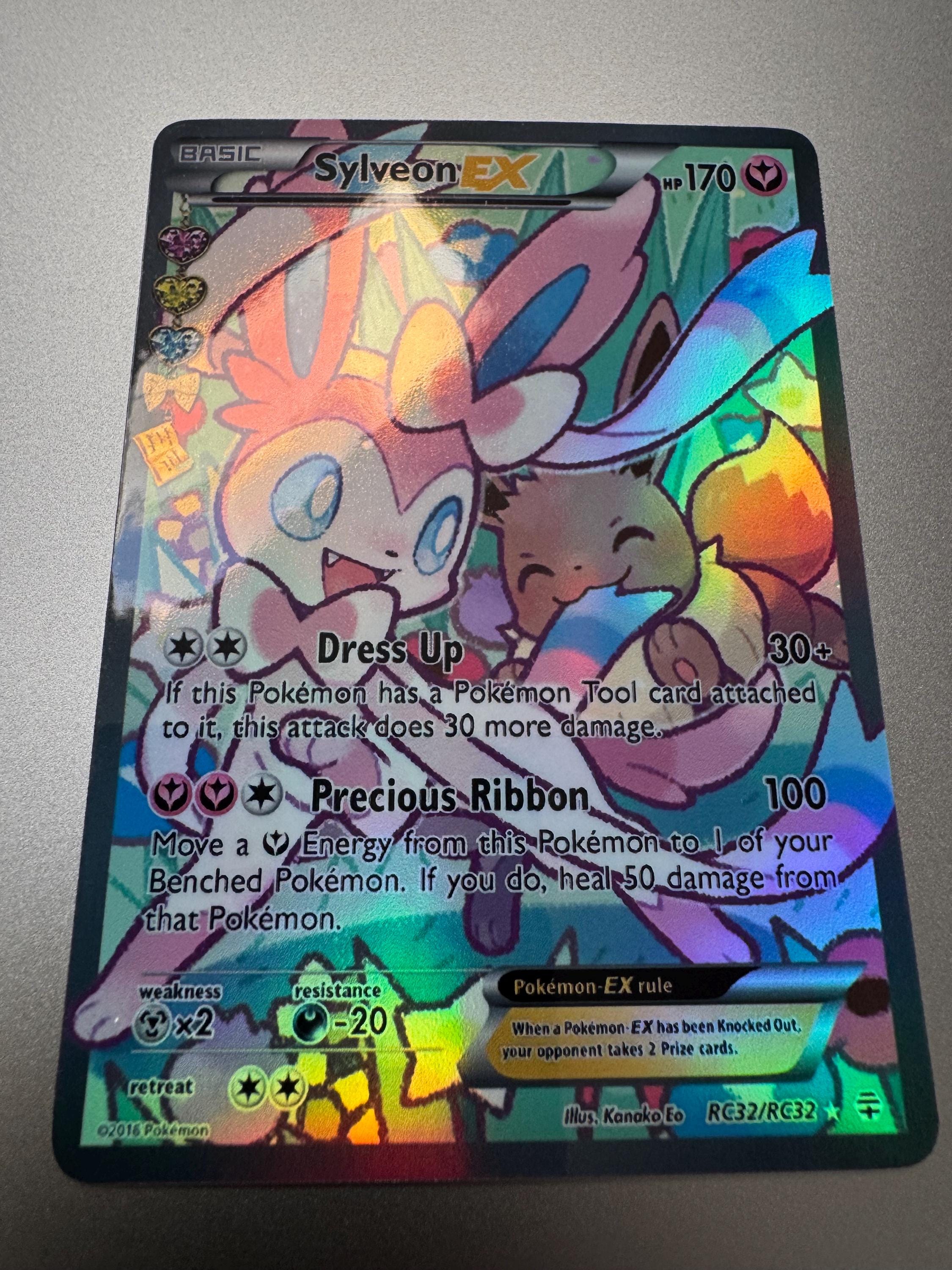 Sylveon EX Pokemon Proxy Card Not Real Novelty Gift Radiant Collection RC32  Full Art - Etsy