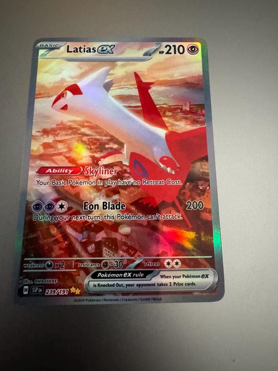 pokemon card latias ex Latias EX Full Art Holo Proxy Not Real Novelty Pokemon Card
