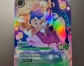 Rapunzel High Climber Proxy Lorcana Trading Card Enchanted