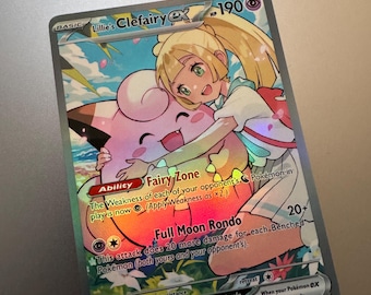 Lillie’s Clefairy EX Proxy Ascended Heroes 280 Holo Not Real Novelty Pokemon Card