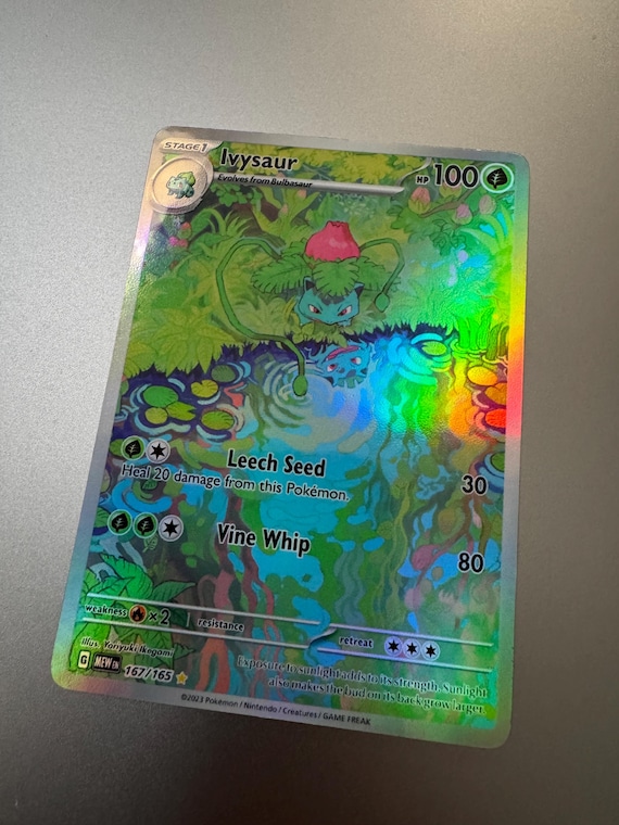 ivysaur pokemon card 151 Ivysaur Pokemon 151 Illustration Rare #167 PSA 9