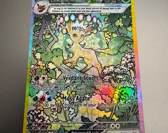 Leafeon EX Proxy Pokemon Card 144/131 Not Real Novelty Gift Fanmade Holo Full Art