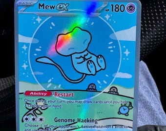 Mew EX Proxy Pokemon Card Not Real Paldean Fates Holo