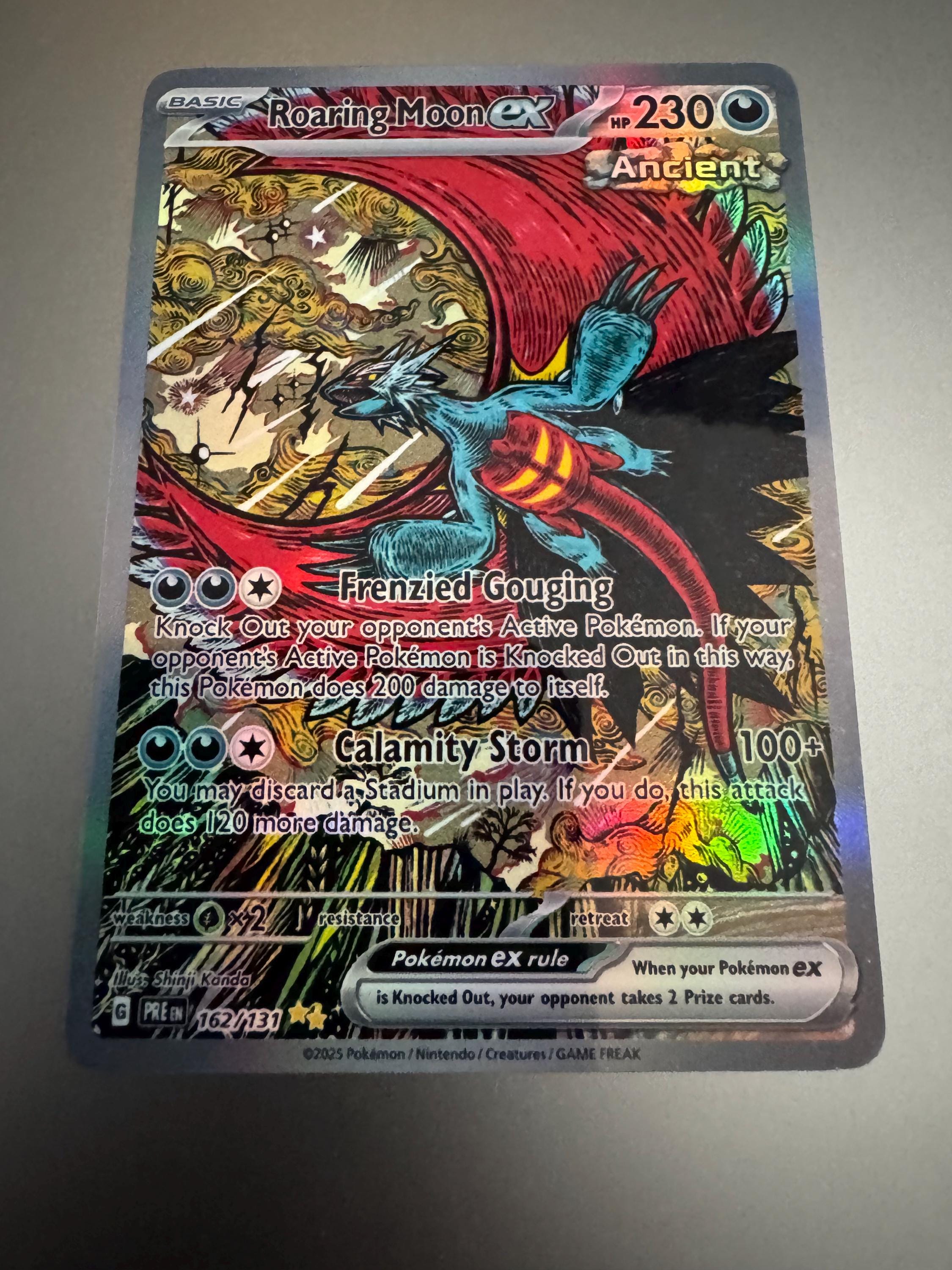how rare is roaring moon pokemon card Roaring Moon 2024 Pokemon Japanese Sv8a #218 SAR PSA 10 – Yamacardo main image 1
