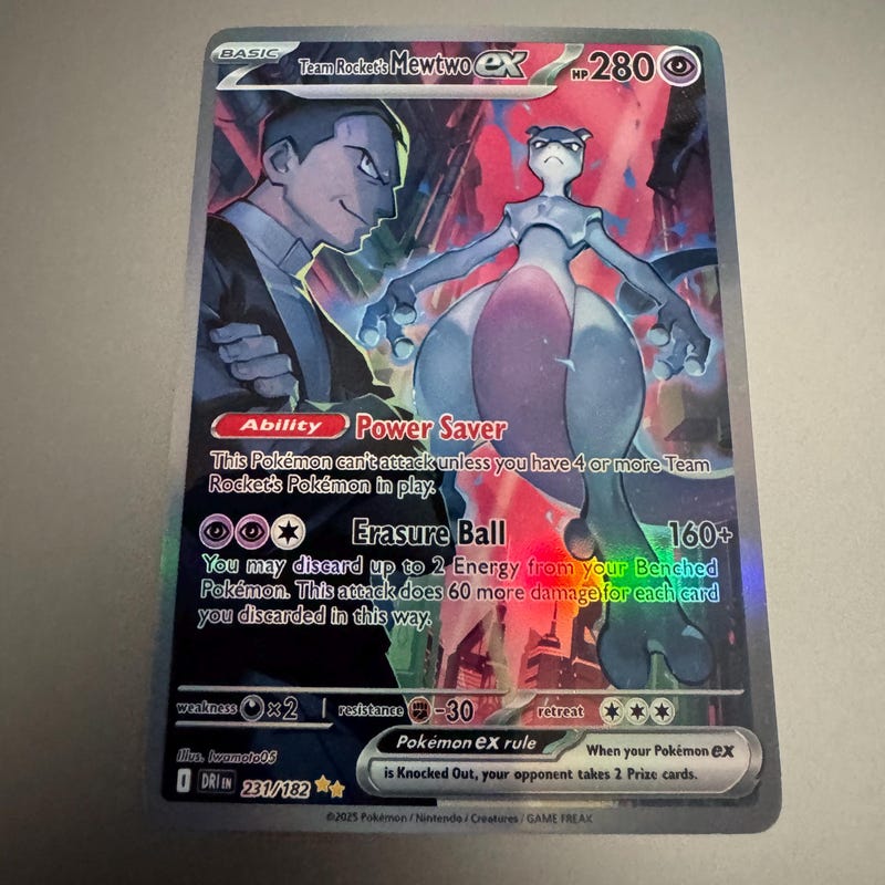 Giovanni Mewtwo Card - Etsy