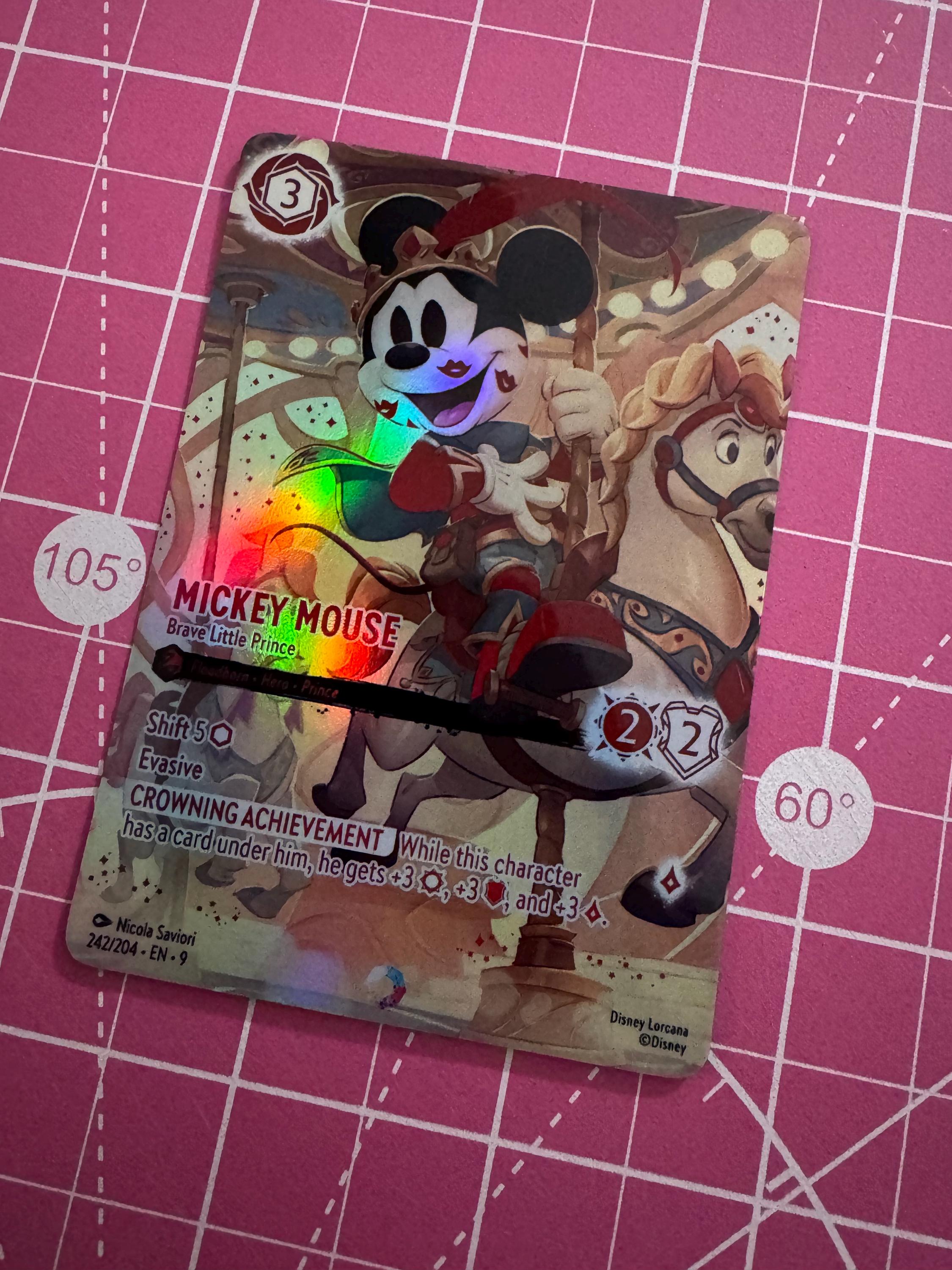 special d23 disney lorcana card Lorcana - Fabled - Mickey Mouse - Standard Bearer (Epic)