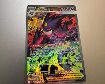 Mega Gengar EX Proxy Ascended Heroes 284 Holo Not Real Novelty Pokemon Card