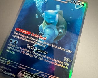 Blastoise EX SIR Pokemon Card Proxy Not Real Novelty Fanmade Scarlet & Violet 151