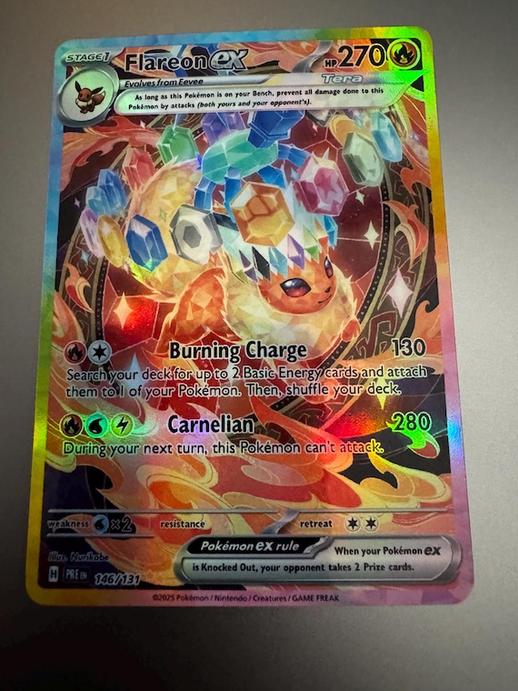 Flareon EX Proxy Pokemon Card - Prismatic Holo Art - Etsy