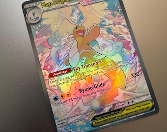 Mega Dragonite EX Proxy Ascended Heroes 290 Holo Not Real Novelty Pokemon Card
