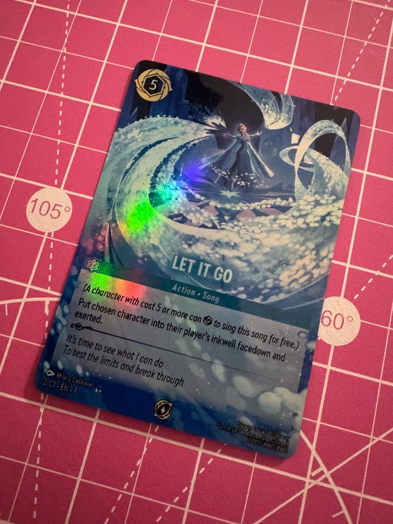 freeze lorcana card Let It Go Frozen Elsa Painted Disney Lorcana card featuring Frozen's