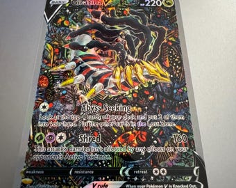 Carta proxy de arte alternativo de Giratina V 186/196 Pokémon Lost Origin Holográfica No Real