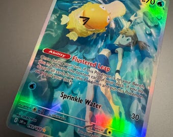 Misty's Psyduck Holo Proxy Card Not Real Novelty Gift Destined Rivals Full Art