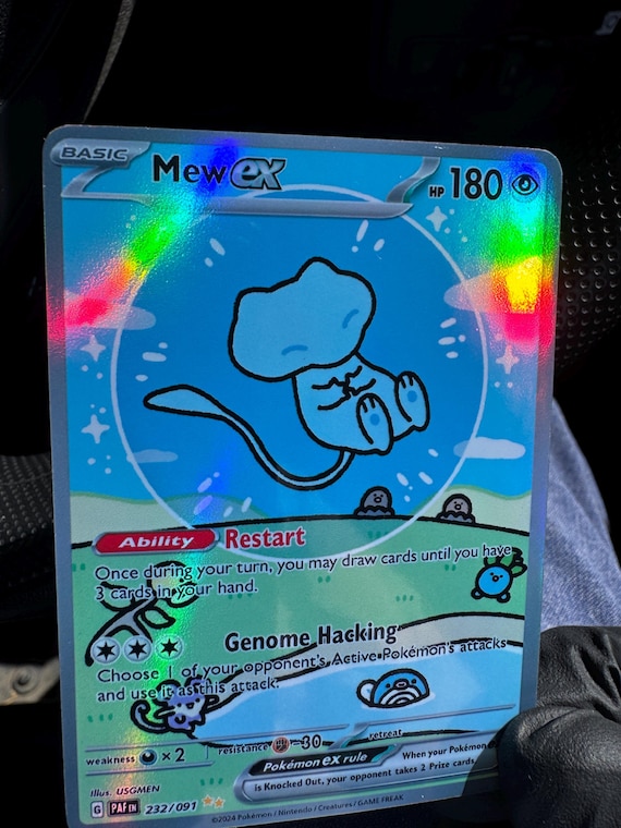 blue mew pokemon card Mew Ex 232/091 main image 1