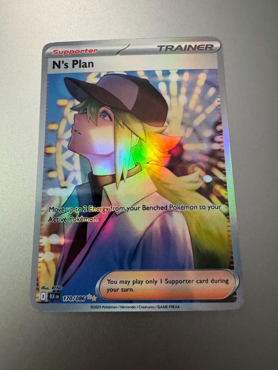 n full art pokemon card N 105a/124 main image 0