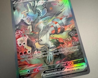 Reshiram EX Proxy Pokemon Card Not Real Novelty Gift Holo Full Art Fanmade