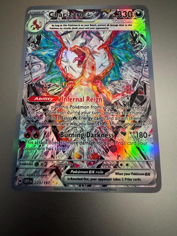 pokemon obsidian flames charizard card Charizard ex - 125/197 - Obsidian Flames main image 1