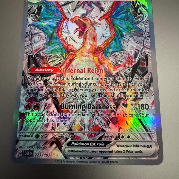 Charizard ex Proxy Card, Obsidian Flames Full Art Holo