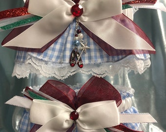 Wizard of Oz Dorothy/Ruby Slippers Wedding Garter Set