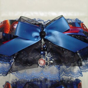 Disney Brave Merida Inspired Garter Set in Black and Royal Blue image 2