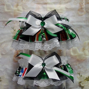 Boston Celtics Basketball Wedding Garter Set