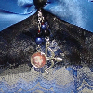 Disney Brave Merida Inspired Garter Set in Black and Royal Blue image 3