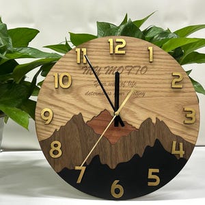 Bergsklocka – Digital fil för laserskärning – Snygg väggdekoration