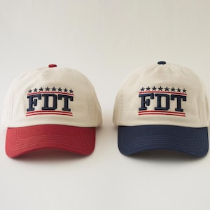 Embroidered FDT 4th Of July Hat, Anti-Trump Hat, Anti Maga Hat, FDT Funny Political Hat, Democrat Gift
