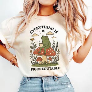 Retro Everything Is Figureoutable Comfort Colors Shirt, Mental Health Motivation Shirt