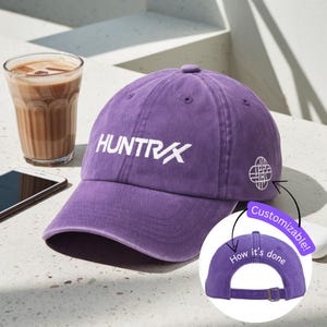 Kpop Hunter Embroidered Hat, Huntryx Girl Group Cap, Y2K Fashion Aesthetic Baseball Cap, Rumi, Mira, Zoey