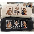 Embroidered Custom Portrait from Photo Sweatshirt, Personalized Dad and Kids Photo Hoodie, Father's Day Gift For Him