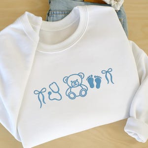 Embroidered NICU Icon Sweatshirt, Nursing Icons Embroidered, Registered Nurse Crewneck, Gifts For Nurses, Cute Medical Icon Pullover