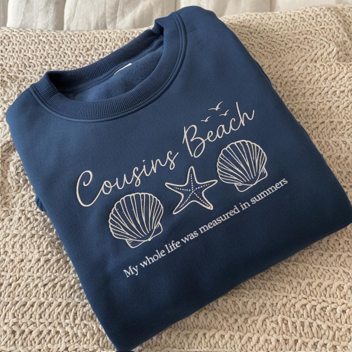 Summer Beach Embroidered Sweatshirt, Tsitp Bookish Merch, Team Conrad, Team Jeremiah, Team Belly, Summer Vibes, Bookish Merch