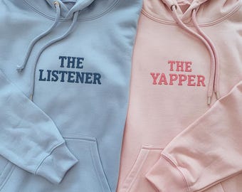 Embroidered Funny Couple Besties Sweatshirt, Hoodie, Matching Hoodies, Matching Gift for Couple, Gift For Her, Gift For Him, Anniversary