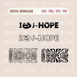 Calcomanía para camiseta de Kpop "Hobi on Stage", "Hope on Stage" PNG SVG, regalo de concierto de Kpop para el ejército, archivo vectorial, imprimible