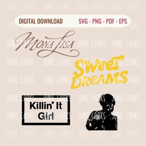 Calcomanía para camiseta Kpop Hobi Sweet Dreams Monalisa Killin It Girl, Hope on Stage PNG SVG, regalo de merchandising Kpop para ARMY, archivo vectorial